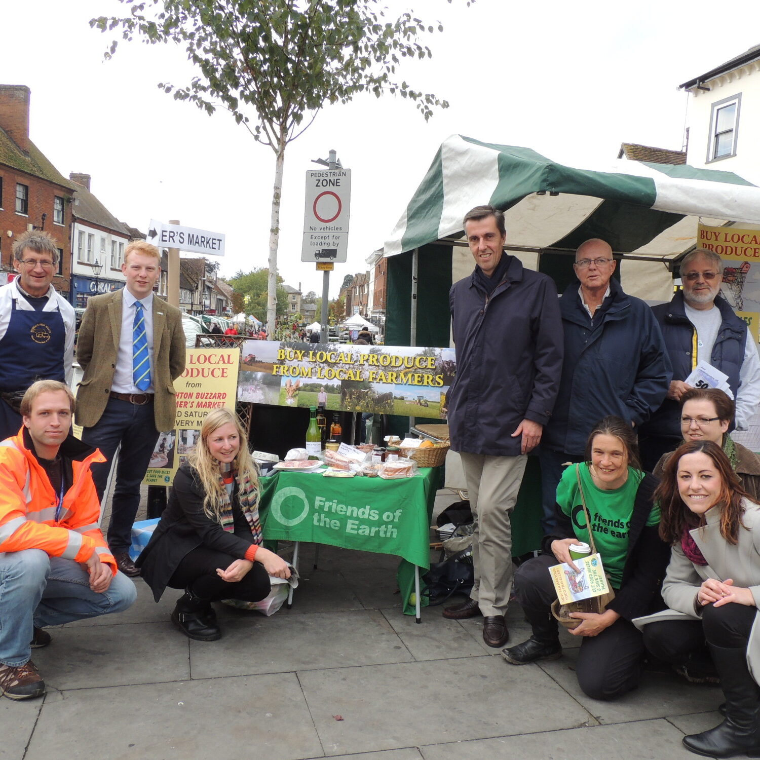 Group of residents at the Leighton Buzzard market